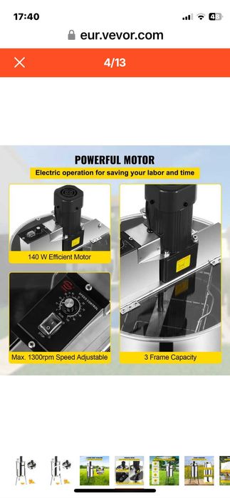 Центрофуга за пчеларство сепаратор за мед, екстрактор