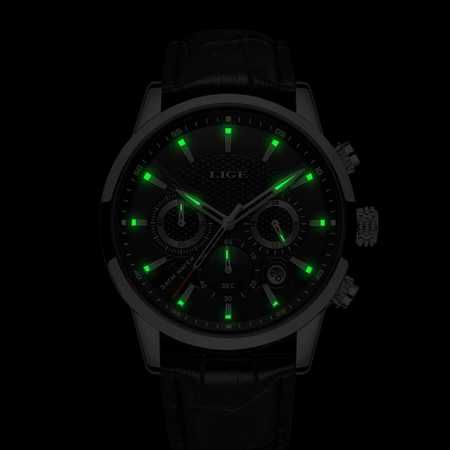 Ceas cronograf Lige model business 9866 mecanism quartz japonez