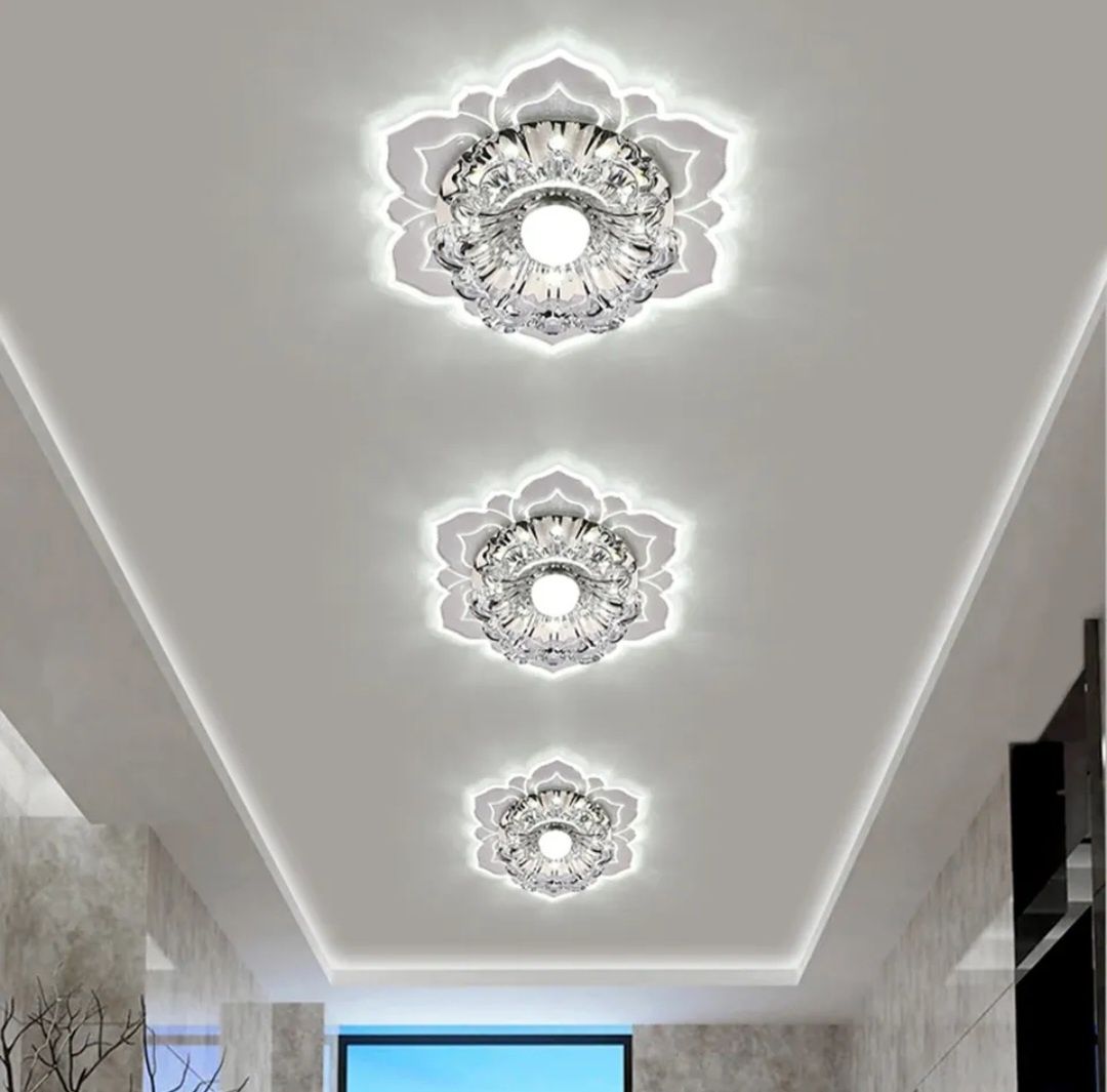 Кристална  LED лампа полилей за спалня , хол декорация за дома