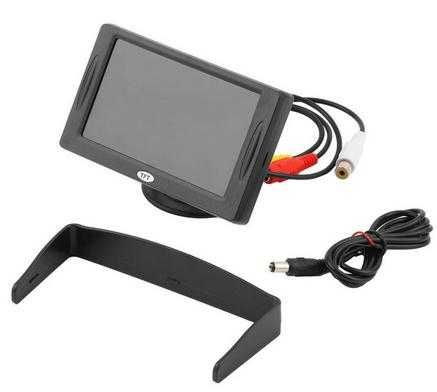 4.3" TFT Цветен Монитор за 2 Камери за Кола DVD GPS Навигация Къмпинг