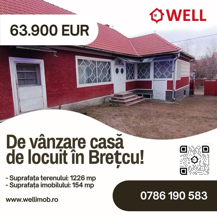 De vânzare casă de locuit în Brețcu!