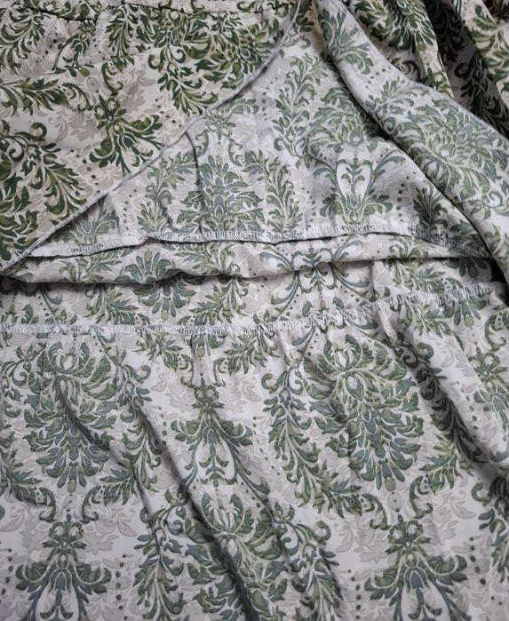 Rochie de vara, lunga, verde cu model etnic, XL-42