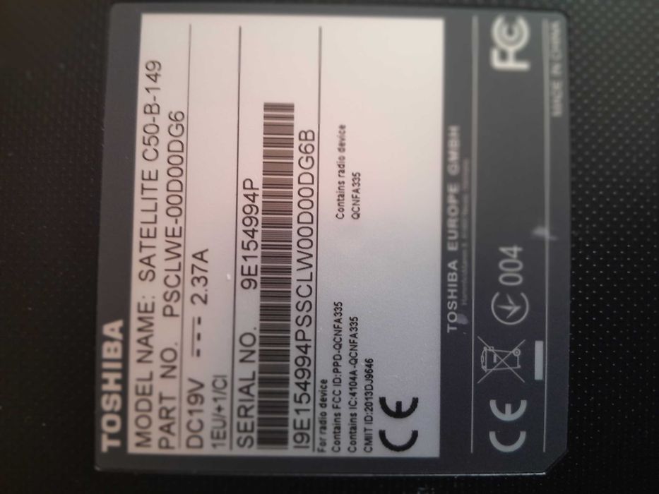 Laptop Toshiba I3 Quad Core/SSD 240GB/Ram 8GB DDR3/ 15.6 Inch/Cam HD