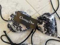 Costum de baie negru cu alb Christian Dior
