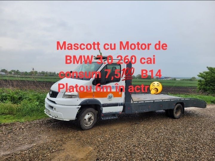 Autoplatformă B14 cu motor de BMW 3.0  Platformă auto Trailer