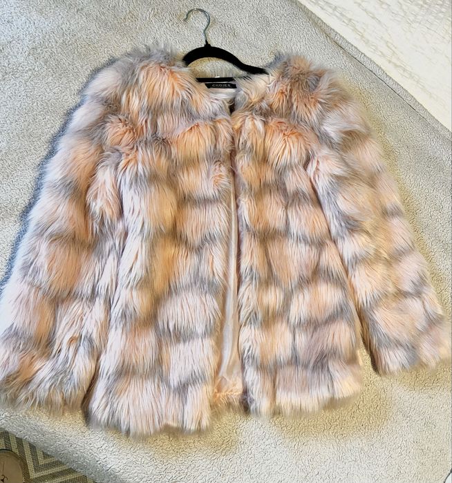 Blana artificiala roz cu insertii gri