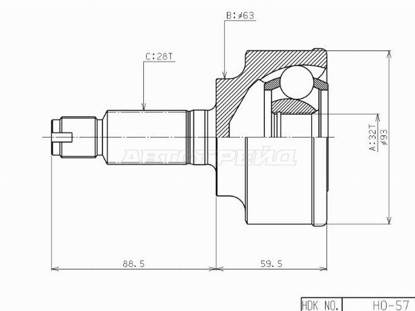 Граната, Шрус передний наружний Honda Cr-v