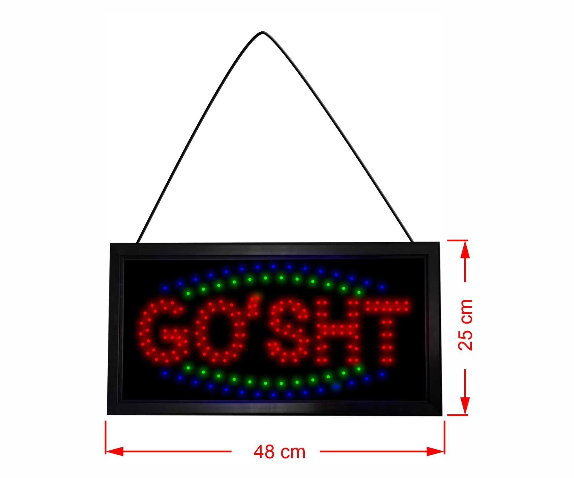 Led Tablo tablichka Open Close Ochiq Yopiq belgisi Открыто Закрыто