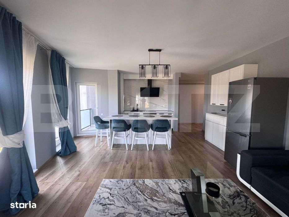 Apartament spatioas cu 3 camere, in bloc nou, cu vedere panoramica, Bu