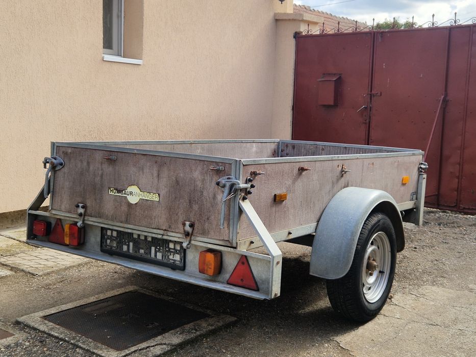 Remorca auto Humbaur 750kg dim 210x110 obloane rabatabile 600kg R13