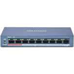 Switch Hikvision DS-3E0109P-E/M(B), 8-Port, PoE
