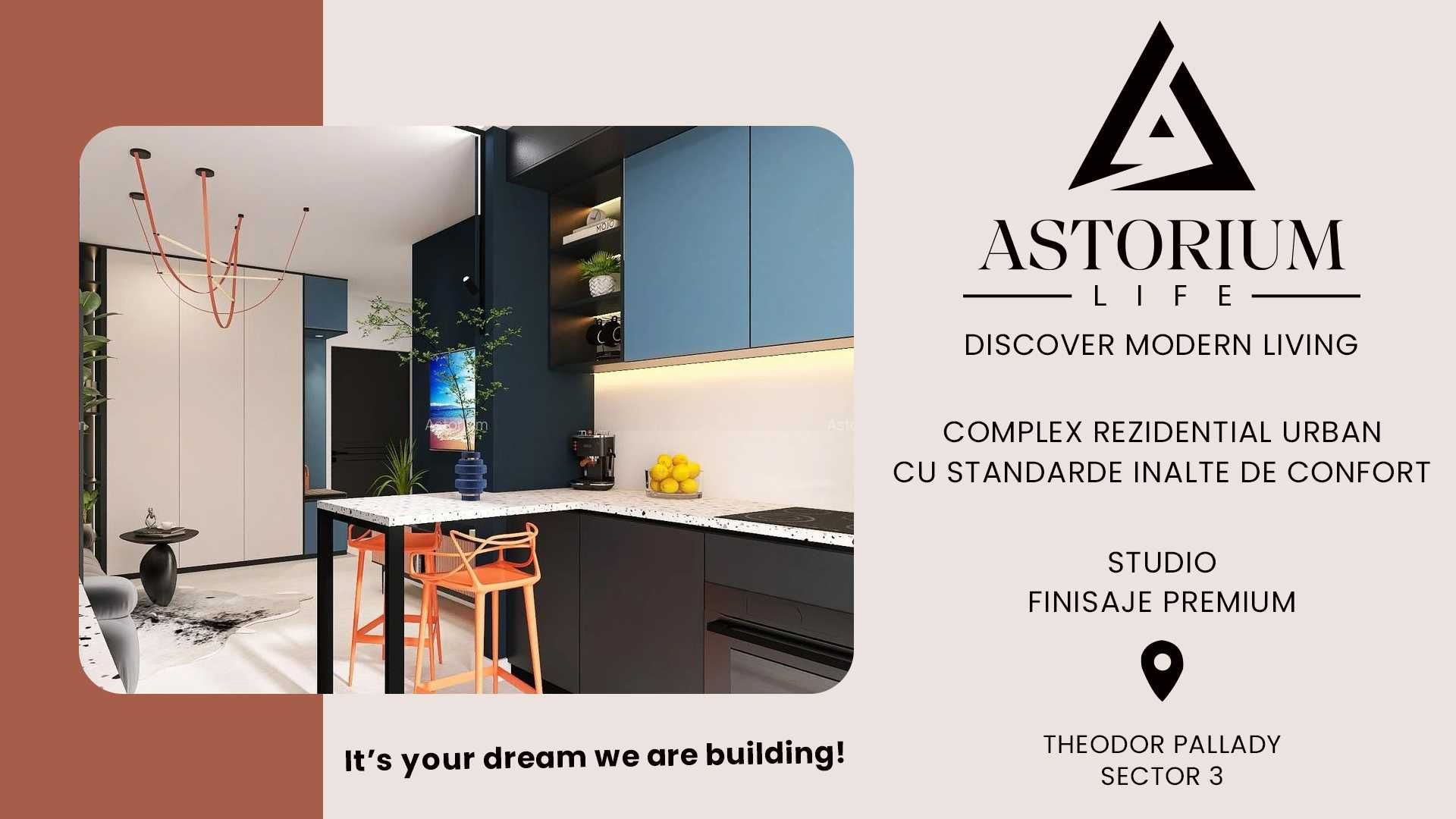 Studio Premium în Ansamblu Rezidențial Nou Finisaje de Lux Comision 0%