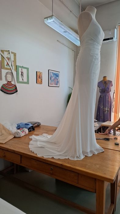 Rochie de mireasa si voal