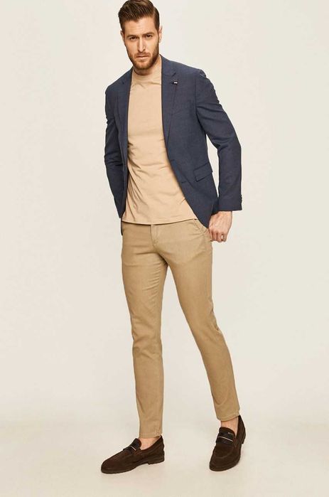 Sacou blazer slim 50 L premium S'Oliver lana usoara respirabila navy