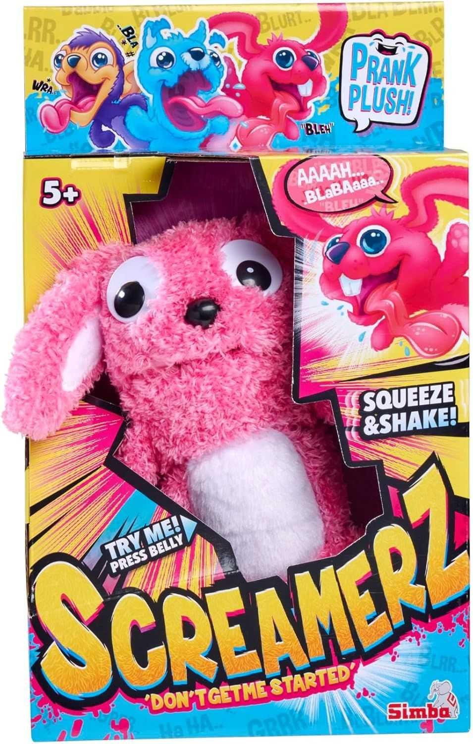 Интерактивна плюшена играчка ScreamerZ Крещящ Заек Маймуна Simba