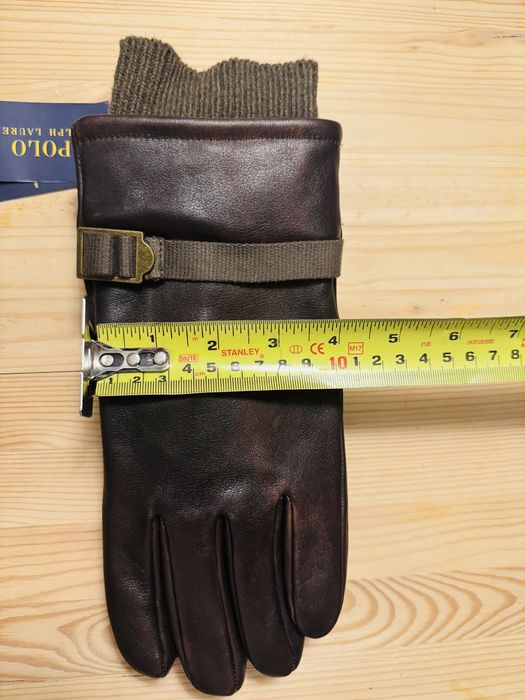 Mănuși Polo Ralph Lauren 2 în 1 din piele de oaie și lână merinos