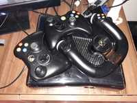 Consola Xbox 360 Slim 250 gb 2 manete volan GTA NFS Call of Duty Fifa