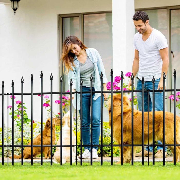 Gard metalic de grădină 91 cm înălțime x 71 cm lățime (5 panouri)