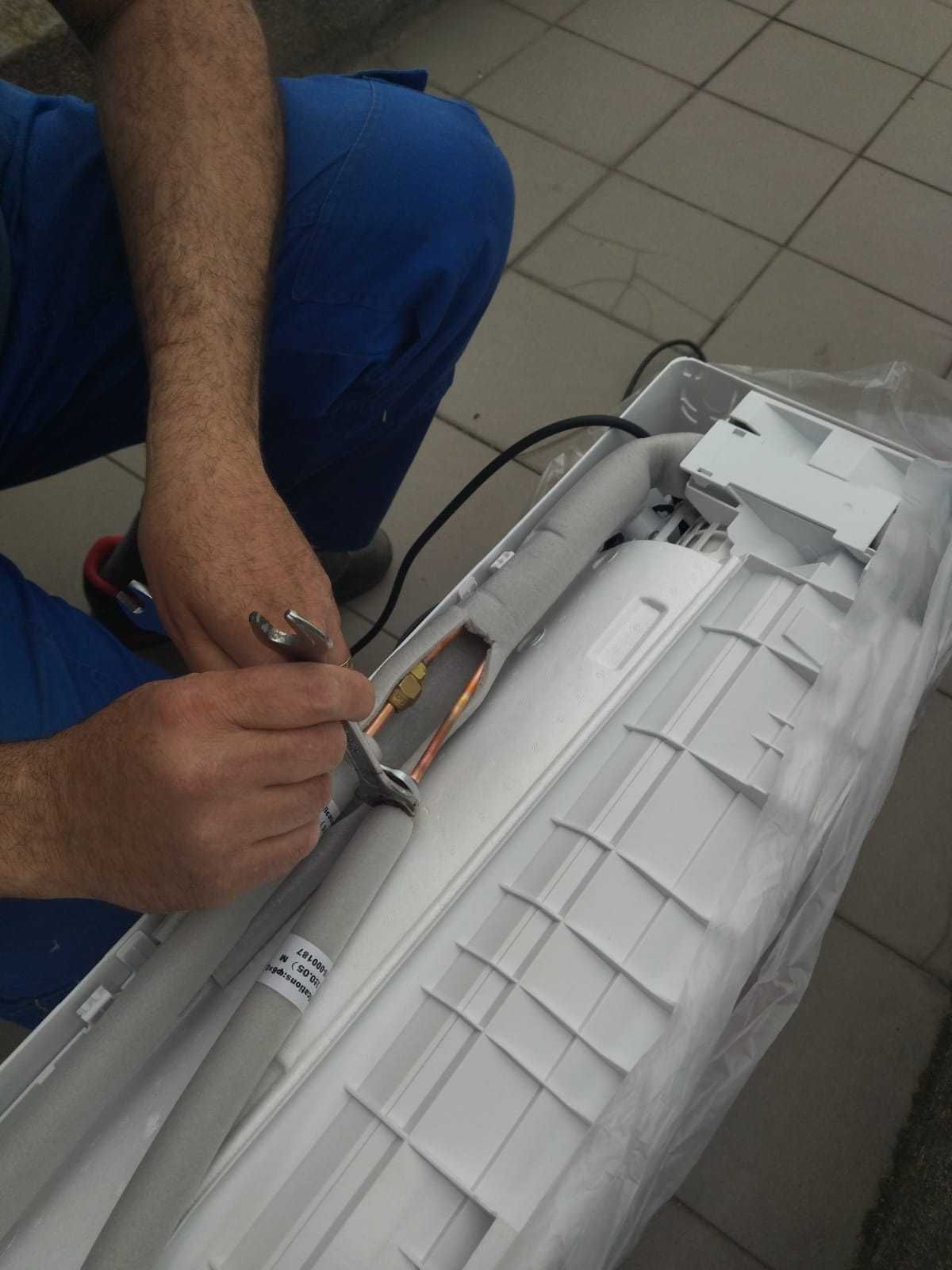 Montaj aer condiționat, igienizare, încărcare freon