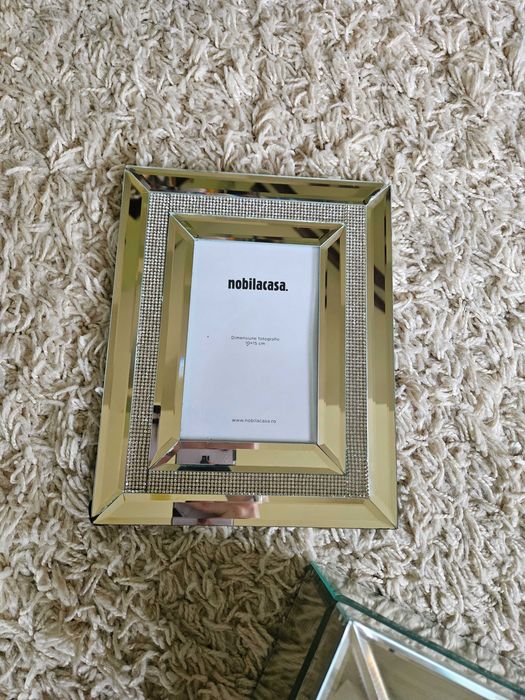 Set decorativ nobilacasa: rama foto, ceas, cutie de bijuterii