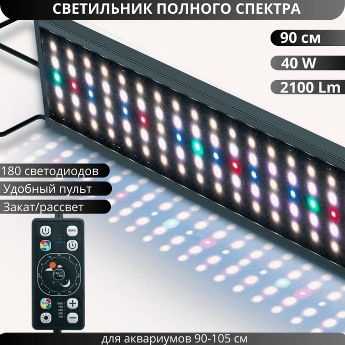 Лампа для аквариума rgb полный спектор освещения