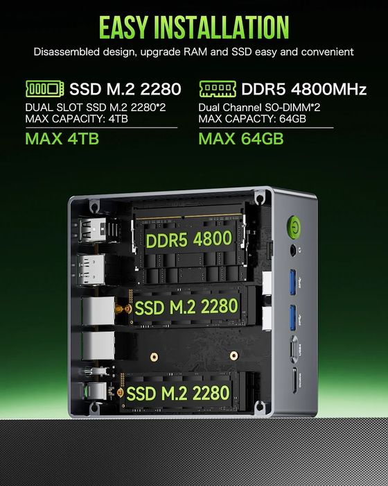 Mini PC GMKtec M7. Ryzen 7 Pro 32GB DDR5. 512GB SSD
Mini PC GMKtec M7,