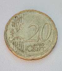 vand moneda 20 EuroCenti Malta 2008, pentru colectionari, litera F
