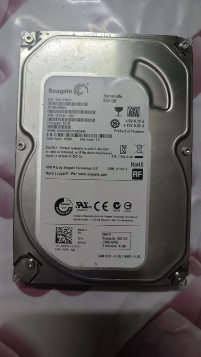 Hdd жёсткий диск для компьютера  
Для десктопов, не для ноутбука.
500G