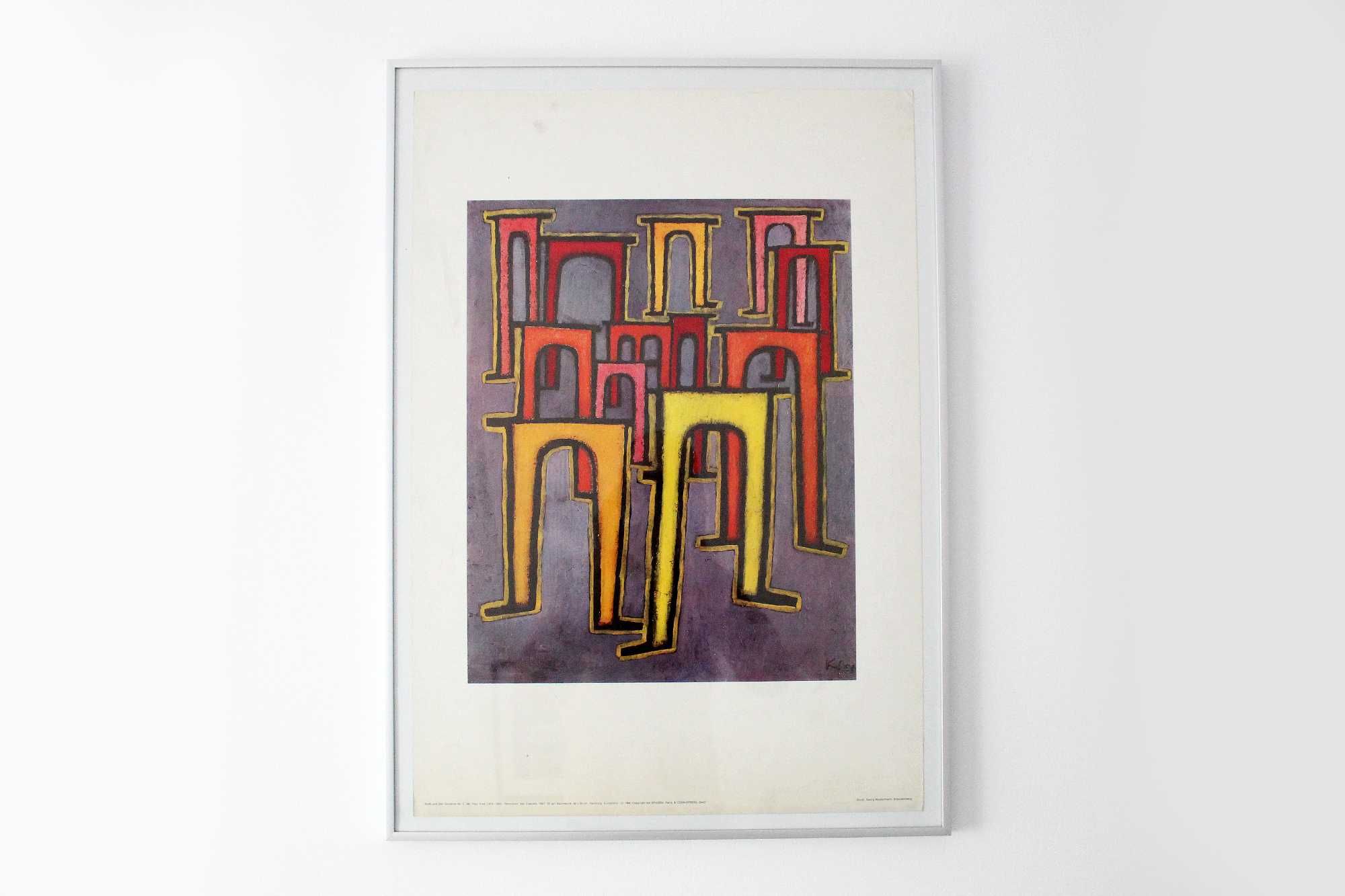 Paul Klee Revolution of the Viaduct arta print offset litografie 1969