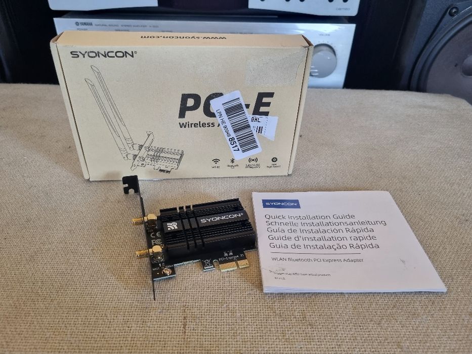 Placa de retea SYONCON WiFi, Bluetooth WiFi 6,2,4G/5G/6GHz.