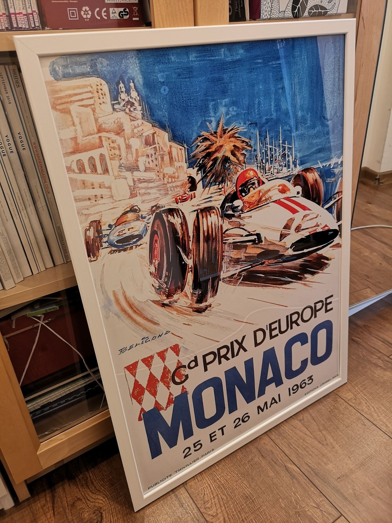 Vintage retro poster Monaco grand prix 63, Formula 1, Арт, декор, race