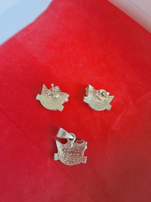 Set argint accesorii swarovski Hello Kitty