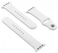 Bratara Apple Watch 4 Watch 3, 42 44mm silicon strap white