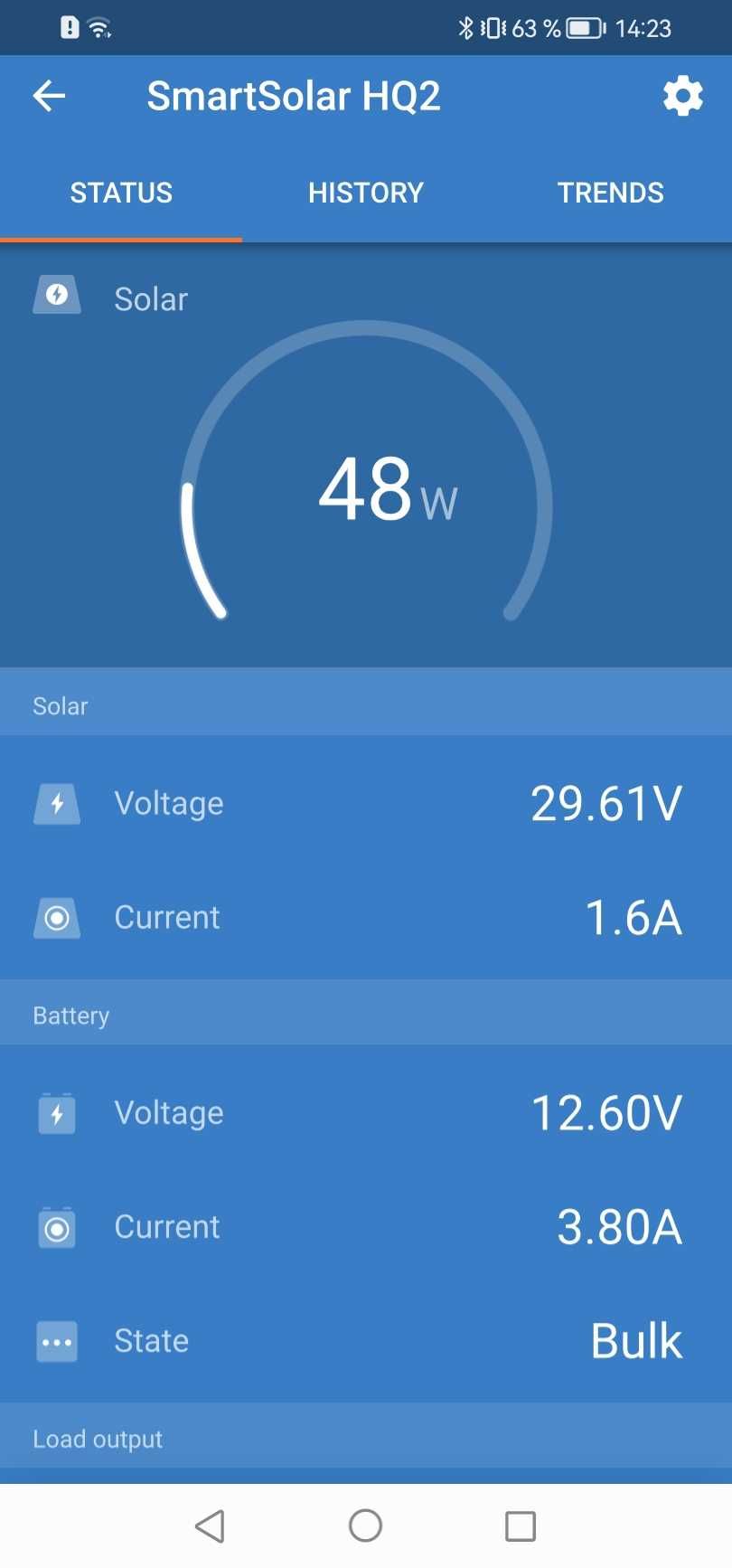 Incarcator 12/24/48VDC, SmartSolar MPPT 100/20 (pina la 48V), Victron