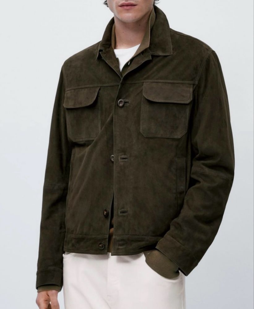 Мъжко велурено яке Massimo Dutti, S