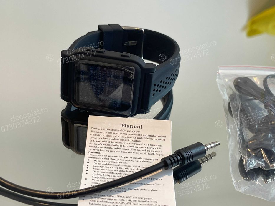 Ceas MP4 2025 cu Fișiere TEXT – Sistem Copiat Discret Sistem de copiat