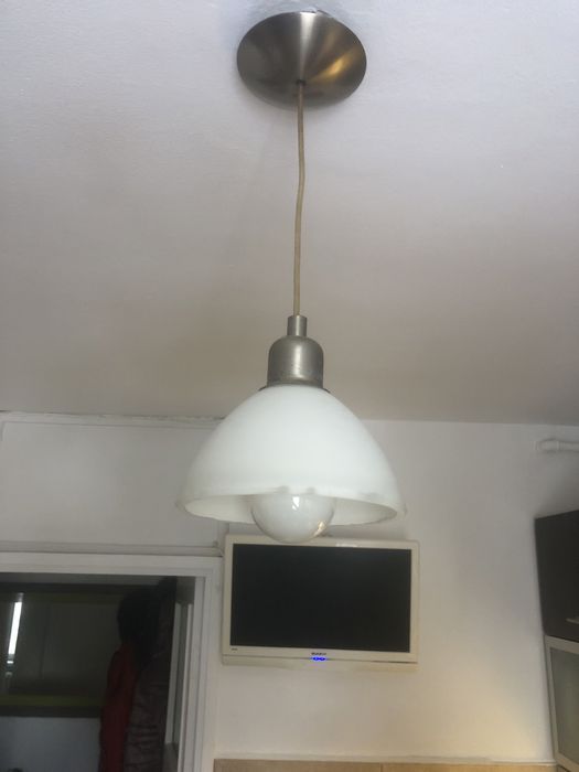 Lustra sticla si inox