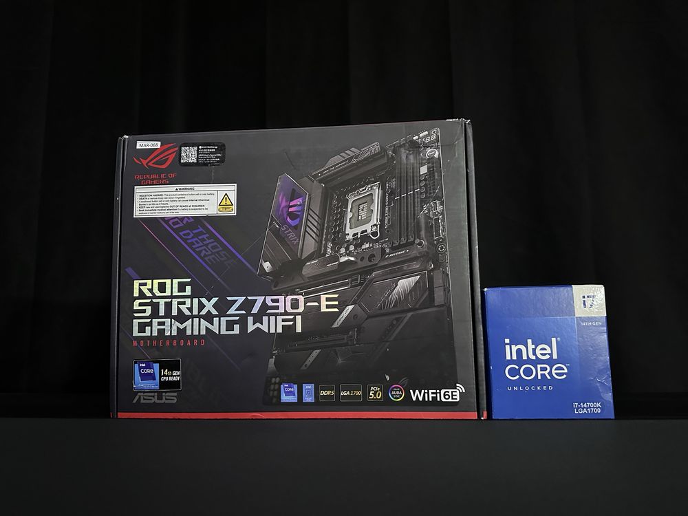 Intel Core i7-14700K New + Asus ROG Strix Z790-E Gaming WiFi New