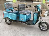 Двуместна електрическа триколка CARGO LUX 1500W/48V/20AH - Светло синя