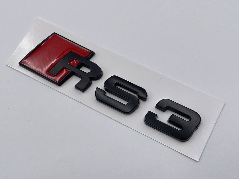 Emblema Audi RS3 spate negru metal