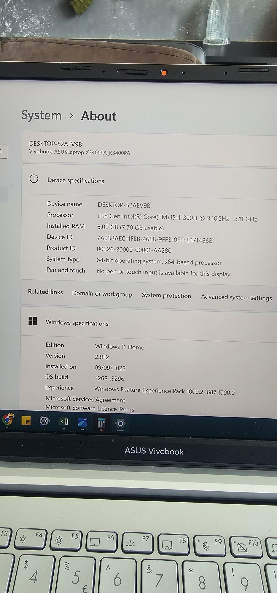 Leptop Asus Vivobook K3400P in garantie