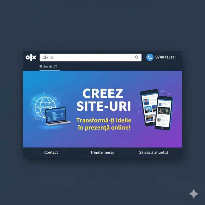 Creez site-uri pentru afaceri, pagini de prezentari, magazine online