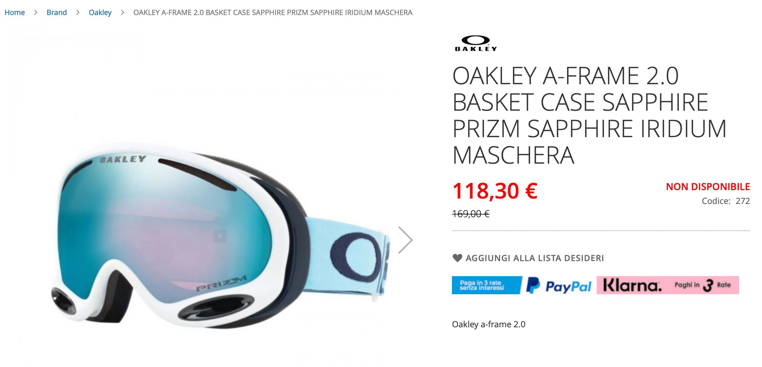 Oakley A-Frame 2.0 Basket Case Prizm Sapphire