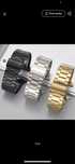 Curea Bratara metalica Apple Watch 42-49mm neagra stainless, clips