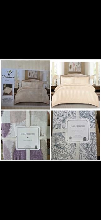 Lenjerie pat noua, English Home, finet, Damasc, noua