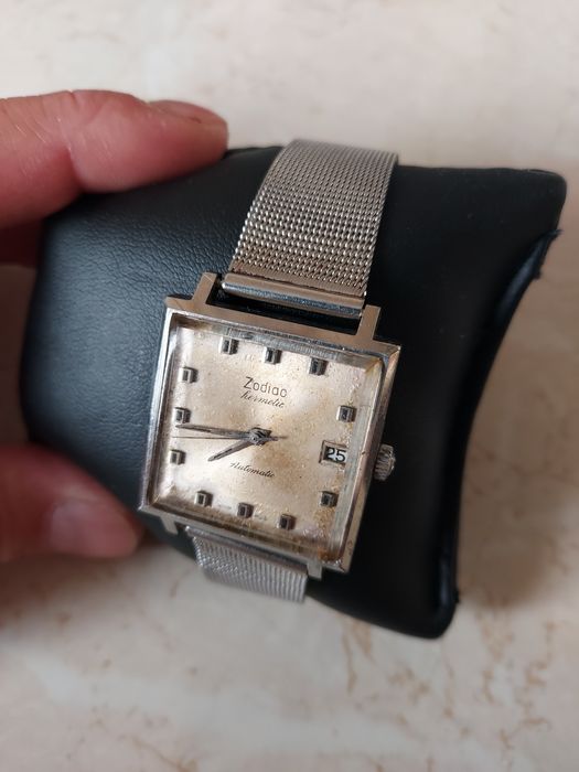 Ceas elvețian vintage Zodiac automatic Hermetic,anii 60,superb,servisa