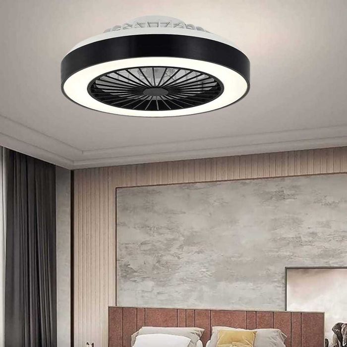 Ventilator LED Isafi, 48 W, CCT, D 48 cm, cu telecomanda