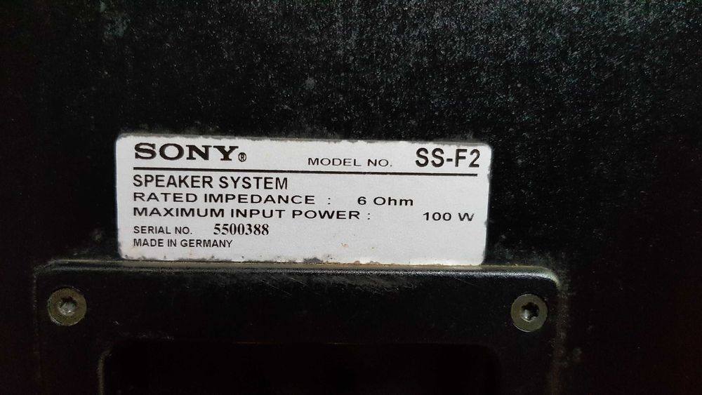 Boxe vintage Sony SS-F2 / 90W RMS / 6 Ohm / Made in Germany