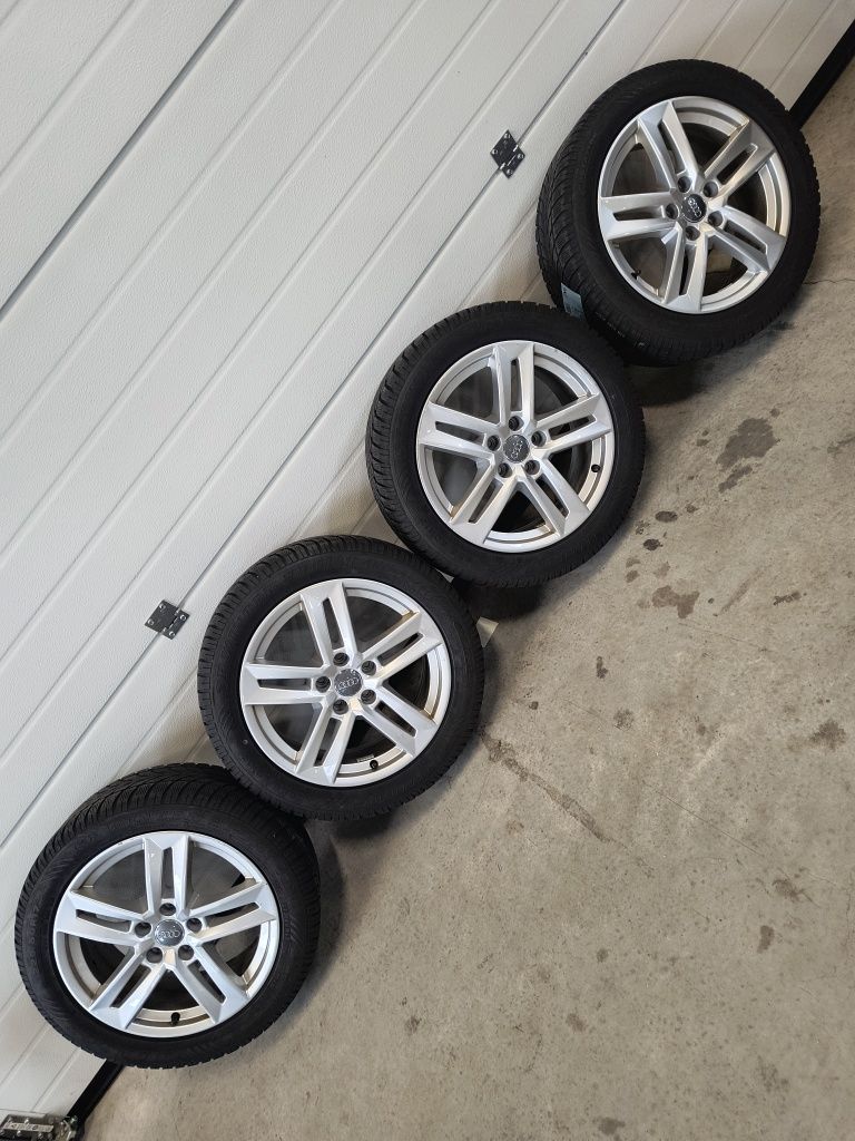 Set jante aliaj OEM pentru audi A4 B9 anv iarna Dunlop 225 50 17 6mm