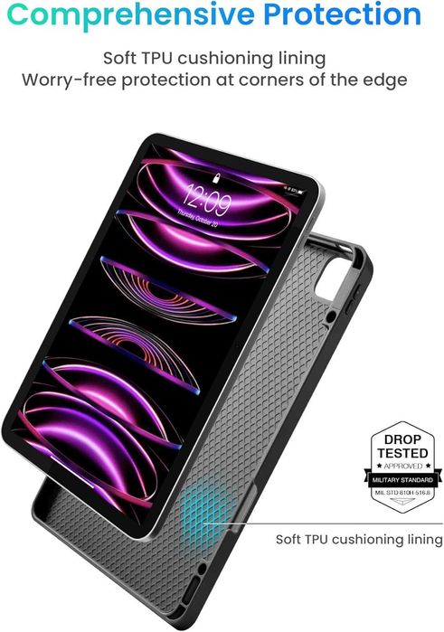 Husă Tomtoc pentru iPad Pro 12.9" (2022/2021, Gen. 6 & 5) - Alba